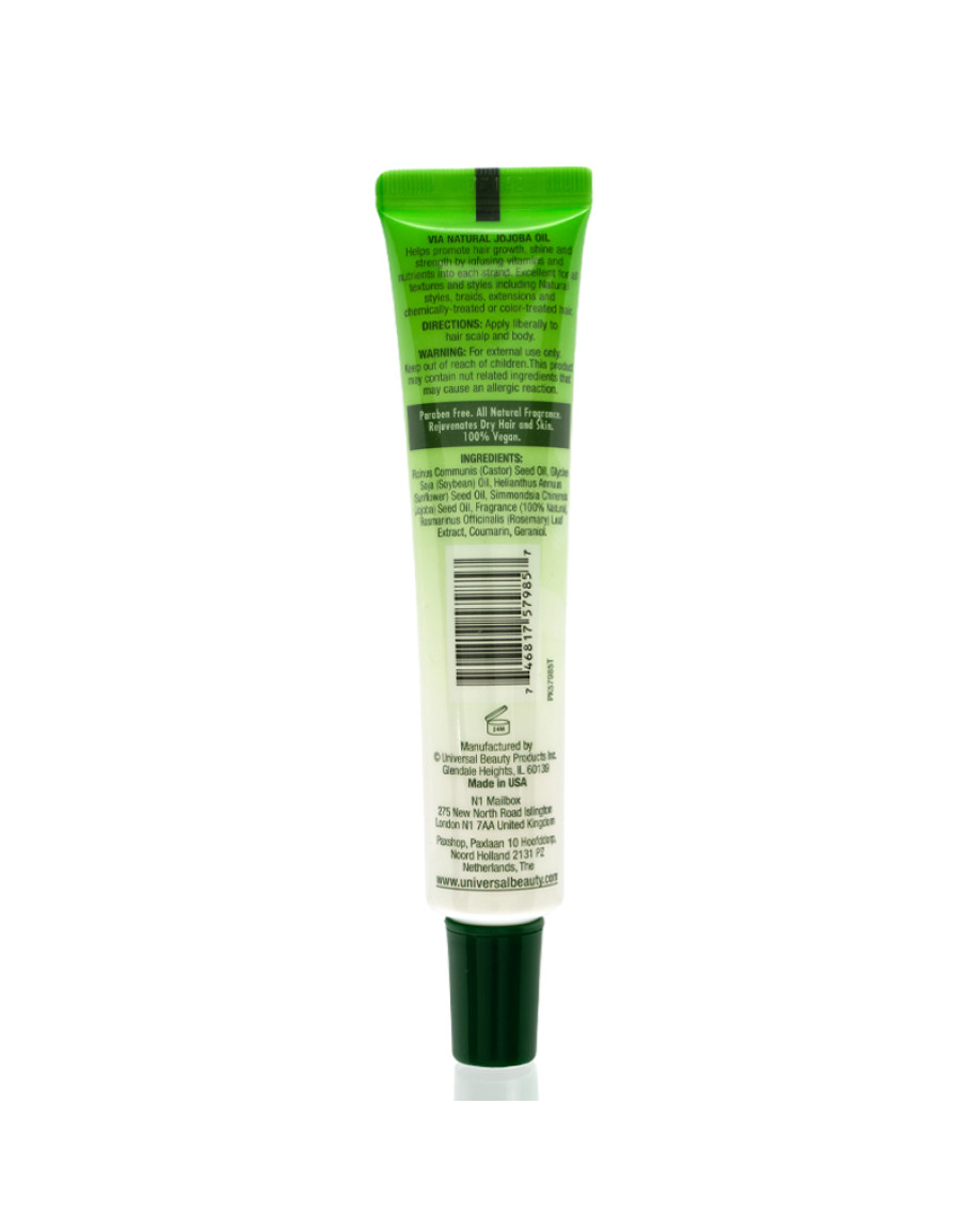 Via Natural Oil Jojoba Oil for Hair, Scalp & Body Treatment